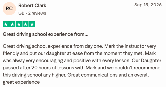 Trustpilot student review 1